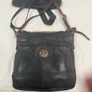 Brighton Black and Brown Crossbody Bag